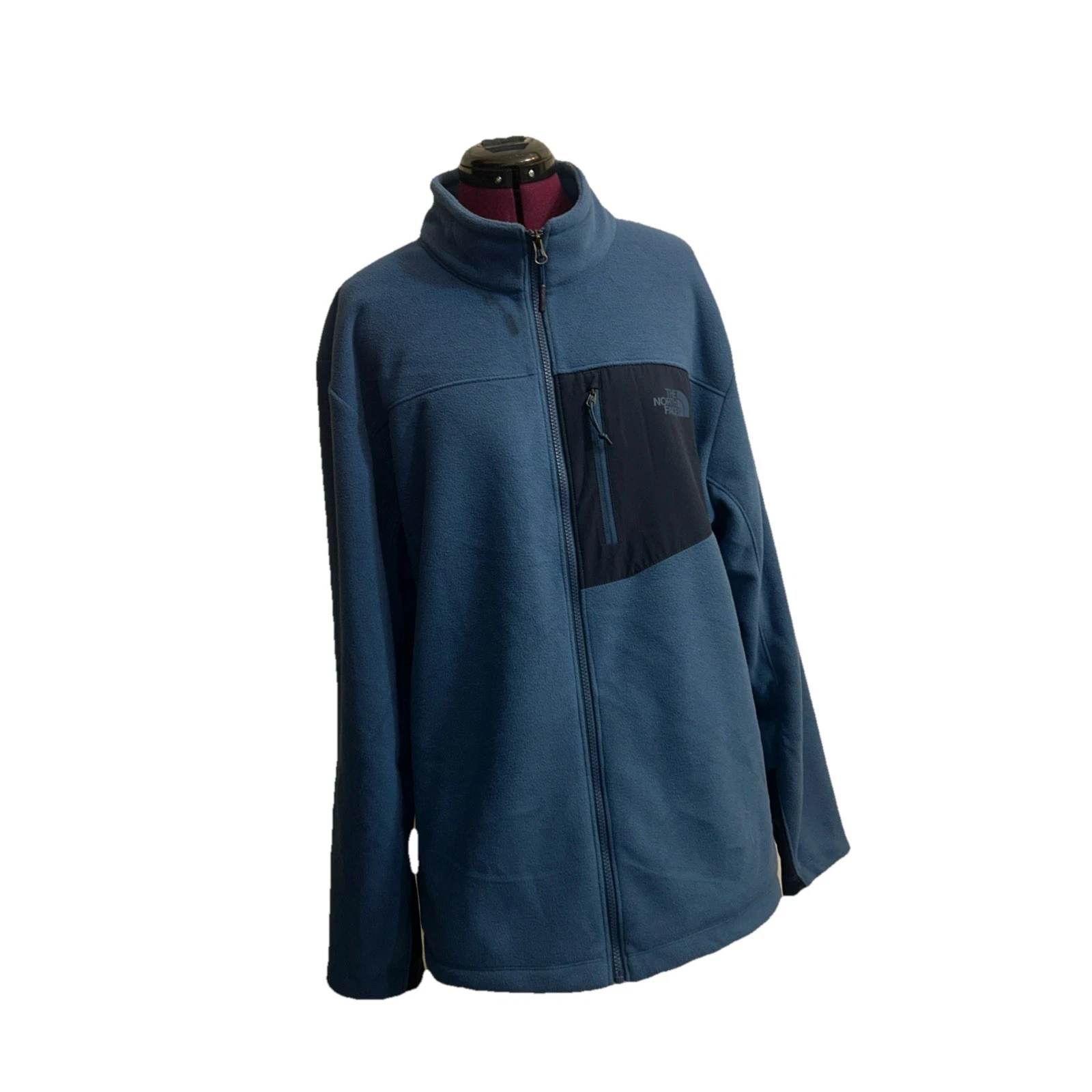 The North Face Men’s Fleece Full ZipBlue Jacket Sz 2XL
