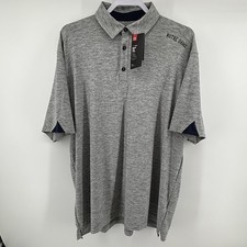 NEW Under Armour Notre Dame Polo Shirt Mens XL GREY Heat Gear Loose Stretch