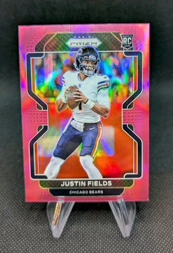 2021 Panini Prizm Football Justin Fields Rookie RC Pink Prizm #334