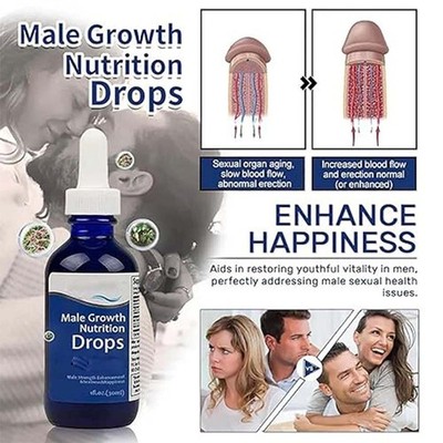 1-3Pcs Male Growth Nutrition Drops, Blue Direction Benefit Drops for Men 30ml