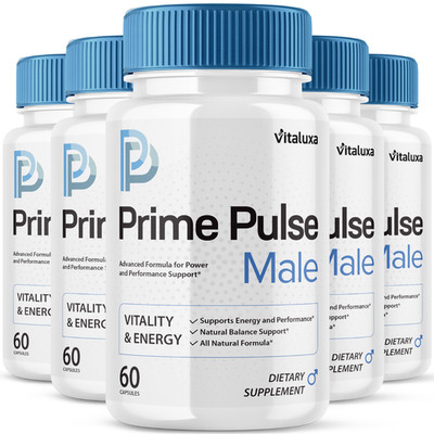 (5 Pack) Prime Pulse Male Enhancement Supplement for ED Dietary (300 Capsules)