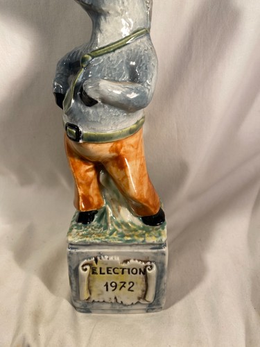 Vino Orvieto 1972 Elezioni Asino Decanter Italia Politica Dipinto A Mano VUOTO - Foto 3 di 11