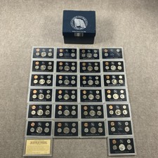 25-Year Run U.S. Mint Coin Sets 1969 1993 Original Box COA Complete