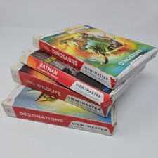 Mattel View Master Virtual Reality Reel Disks Lot: Destinations, Animals, Batman