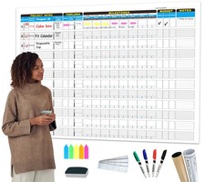 Large Project Management Vision Board, 36"x45" Office Whiteboard for Scheduli...