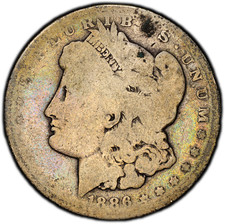 1886-O Morgan Silver Dollar [PCGS GOLD SHIELD FAIR FR02] TONED REGISTRY LOWBALL!