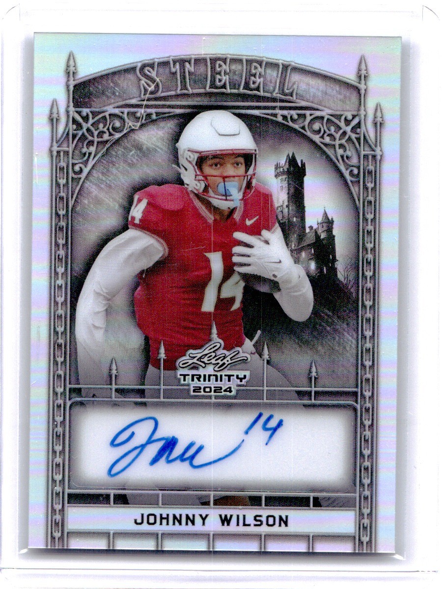 2024 Leaf Trinity #S-JW2 Johnny Wilson Autographs Steel Silver #/15 Seminoles