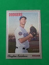 Clayton Kershaw 2019 Topps Heritage 1970 Cloth Stickers #3 Los Angeles Dodgers