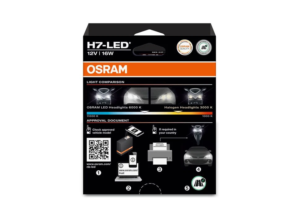 OSRAM Night Breaker H7 LED SPEED GEN2 +450% luz de cruce para Ford Focus C-Max 20 - Imagen 4 de 4