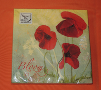 20 Servietten Klatschmohn Rot 1 Packung Ovp Motivservietten (E) Blumen Mohn