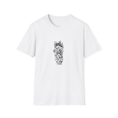 Skull Anchor Tattoo Art T-Shirt | Nautical Skull Illustration