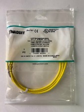 New 1-pc Panduit UTP28SP3YL Cat6 28AWG Network Patch Cable/Cord 3 Ft Yellow STSI