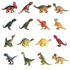 Jurassic Dinosaur Toys 16 PCS Realistic TPR Dinosaur Figurines Playset Gifts