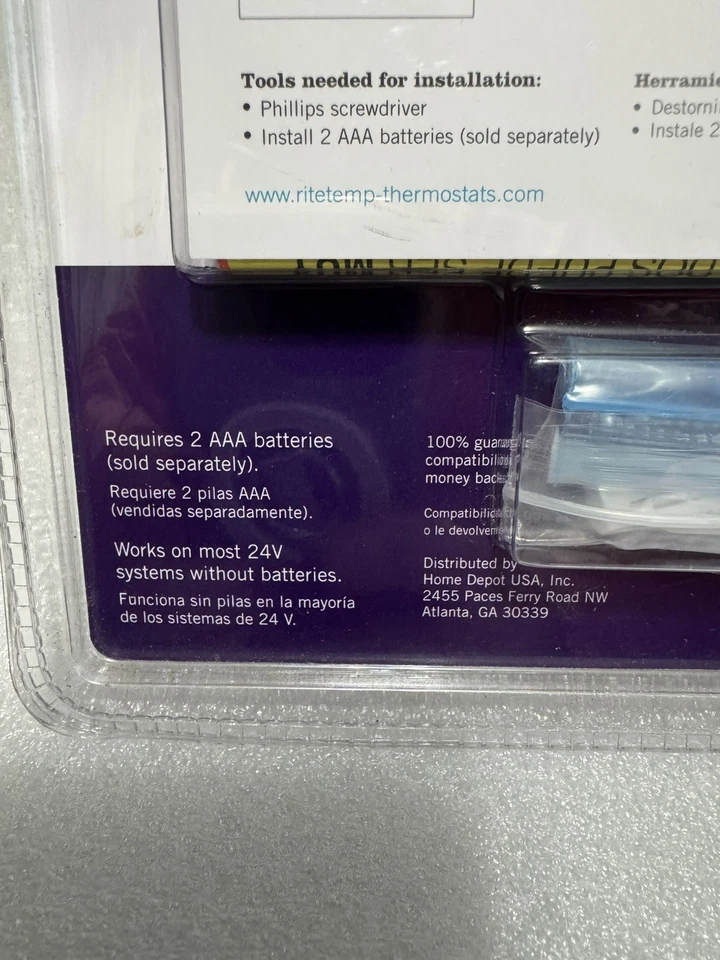 NEW Rite Temp Universal Thermostat Digital Heat/Cool Fan Control Model 6020 - Image 3 of 4
