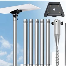 Starlink Gen 3 Pole Mount Kit, 9ft Starlink Ground Pole, Pipe Adapter Included