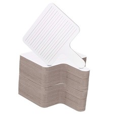 10x8in Thickened Dry Erase Paddles, 100Pcs Handheld Double Side Square Answer...