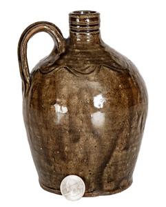 Alkaline-Glazed Stoneware Jug, Lincoln County, NC Origin, Circa 1850-1880