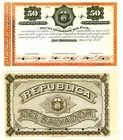 u Reproduction Note El Salvador 50 Pesos 1877 Pick #14   1992R
