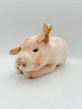 Steiff Pig Plush Farm Animal Pink Cute Soft German Toy Collectors 102590 - 13"