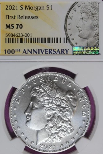 2021 S NGC MS70 FIRST RELEASES MORGAN SILVER DOLLAR #B52006