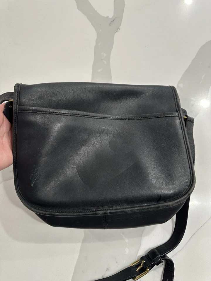 Bolso Bandolera Coach Vintage Negro Turnlock Penny Pocket Foto 4 de 4