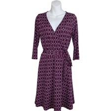 41 Hawthorn Stitch Fix Wrap Maroon Gray Size M 3/4 Sleeve Dress