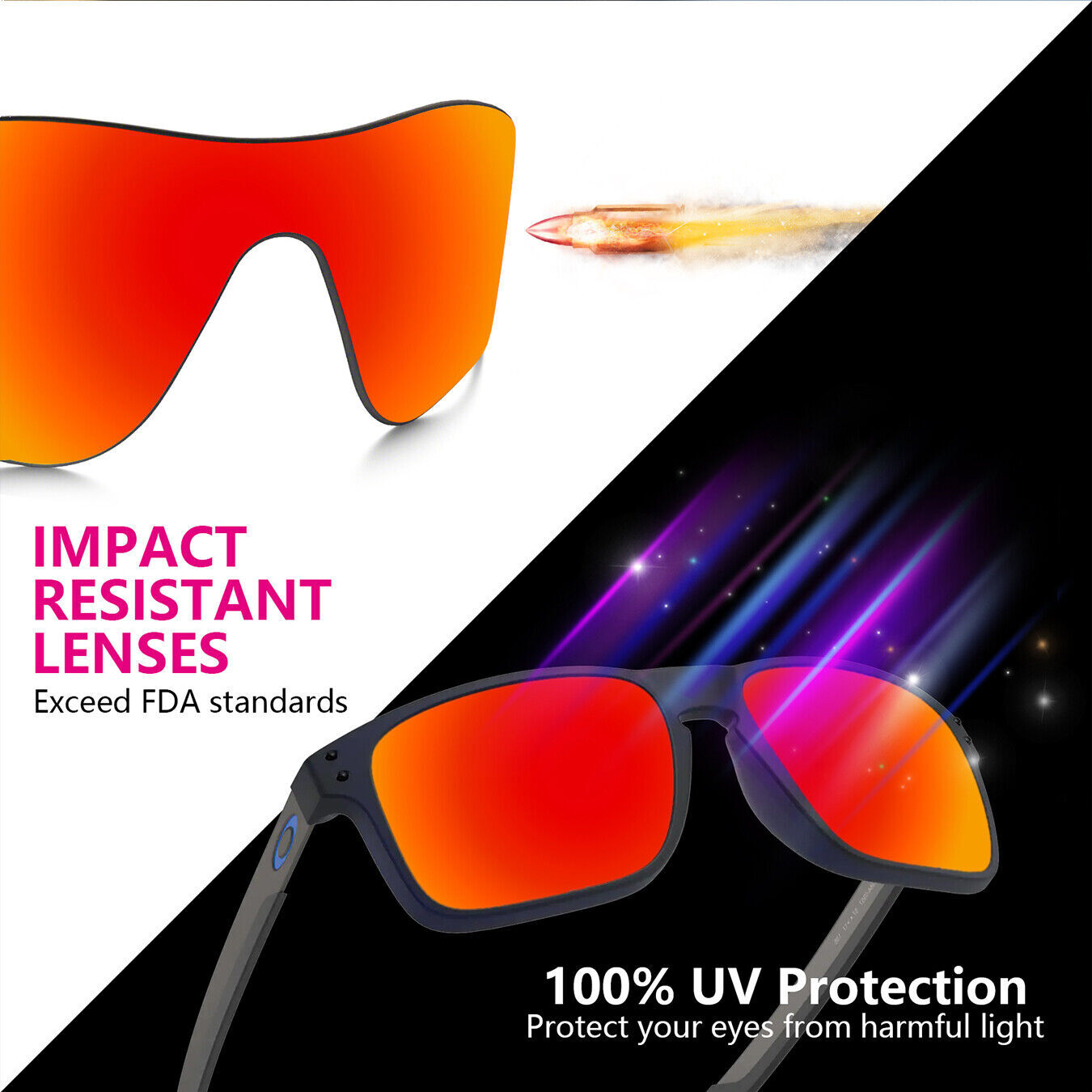 Lenti di ricambio POLARIZZATE per occhiali da sole Oakley Exchange Sun OO9483 56mm foto 3