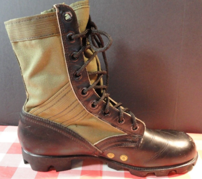 ROSEARCH sz8N 1968 VIETNAM ERA COMBAT GREEN JUNGLE SINGLE LEFT BOOT ONLY SV 2794 RO SEARCH 1968 VIETNAM ERA COMBAT GREEN JUNGLE SINGLE LEFT  main image 3