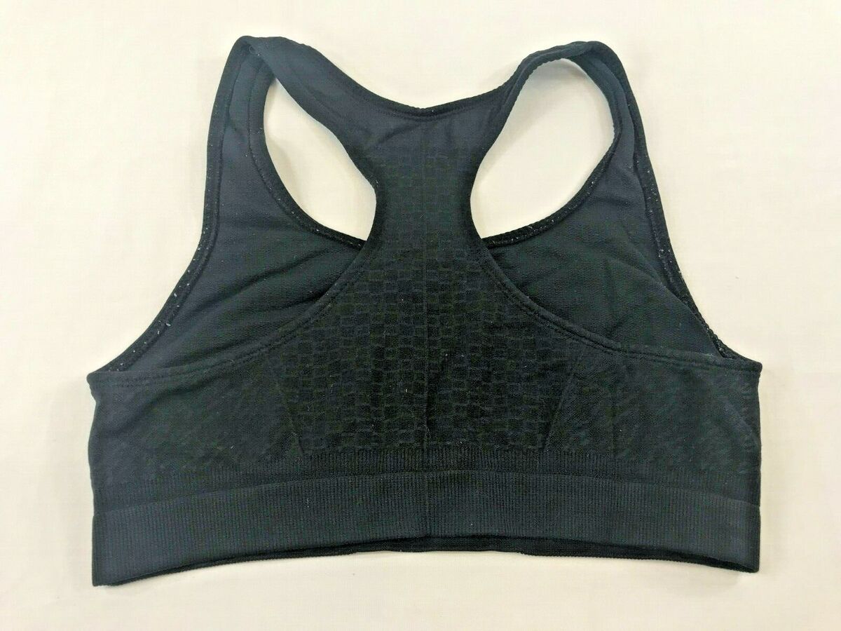 Profit Seamless Women's Size Small Solid Black Wire Free Racer Back Sports  Bra