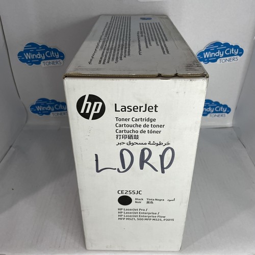 HP CE255JC Black Toner Cartridge 55X Extra High Yield 20K Pg Genuine Sealed NEW - Picture 2 of 3
