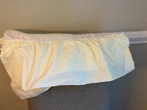 cream crib skirt