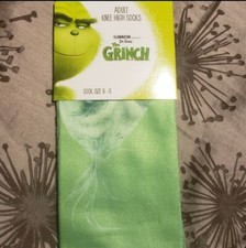 The Grinch Dr. Seuss Adult Knee High Socks Sock Size 9-11 G10