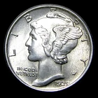 1929 Mercury Dime Silver ---- Gem BU+ Condition Coin ---- #883Z