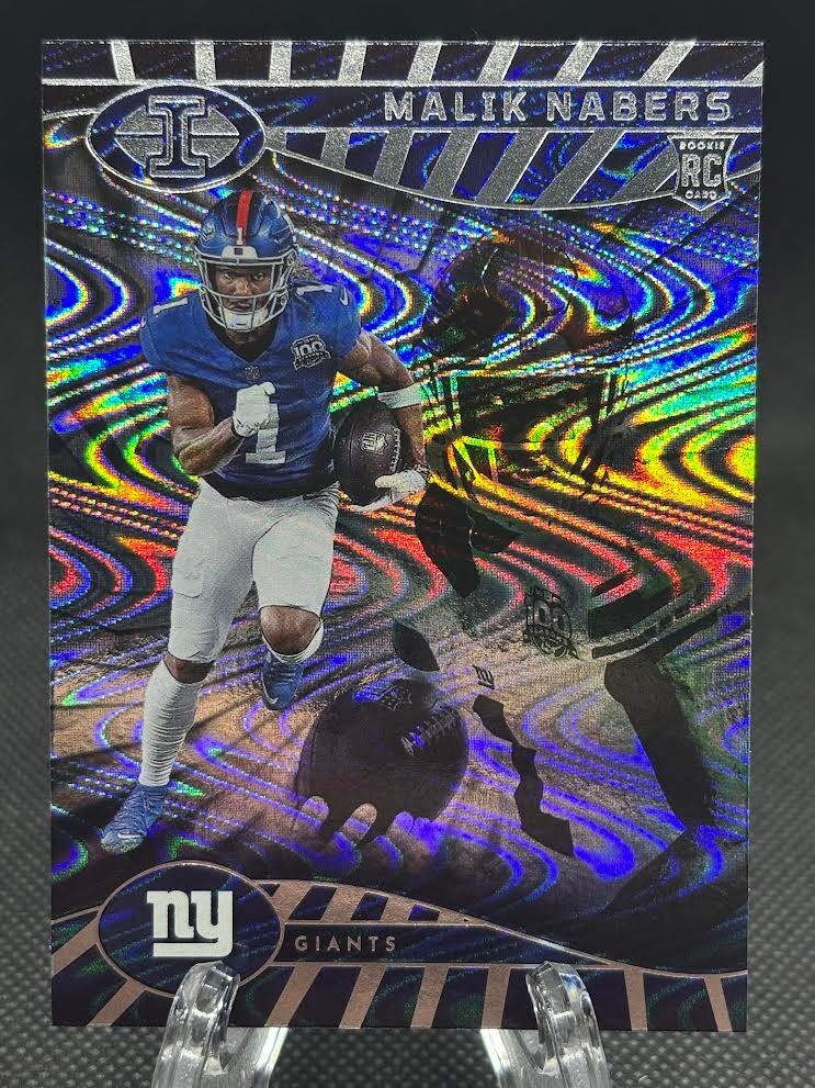 2024 Panini - Illusions Malik Nabers SWIRLS Trophy Collection #66 Parallel SP RC