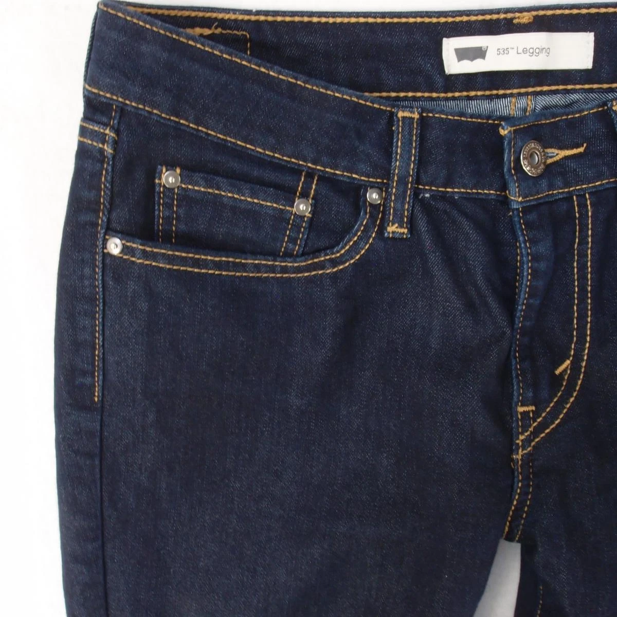 Ladies Womens Levi s 535 LEGGING Stretch Skinny Blue Jeans W30 L32 UK Size 10