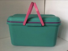 Eagle CraftStor Teal Pink Purple Plastic Craft Sewing Organizer Storage Tote