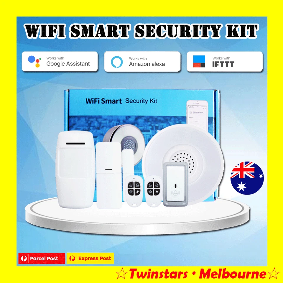 W2 Smart Wireless WiFi Security Calling Alarms System 6 Pcs Kits DIY Phone APP - image 2 of 4