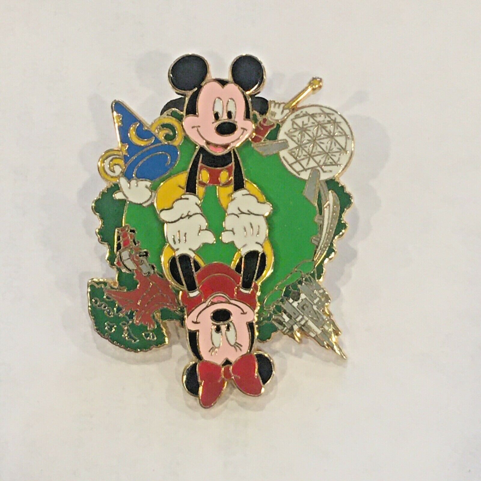 Disney Pin Mickey Minnie Spiner Pin Trading 2002