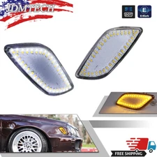 2Pc Clear Lens Front Bumper Side Marker Reflector Lamps For 02-03 Subaru Impreza