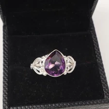Amethyst Gemstone 925 Sterling Silver Ring Handmade Jewelry Ring For Gift