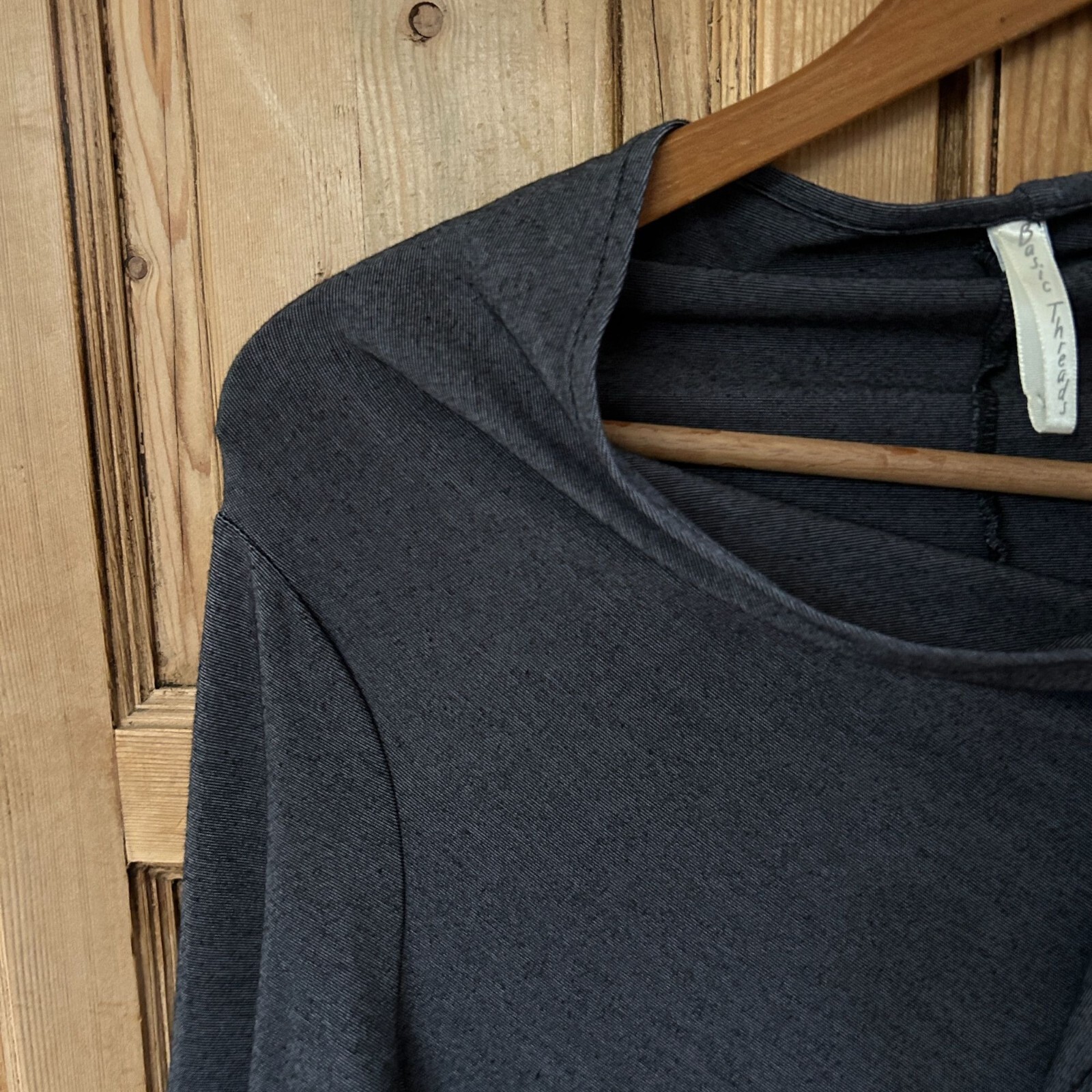 Basic Threads XS Long Sleeve Blouse Charcoal Gray… - image 3