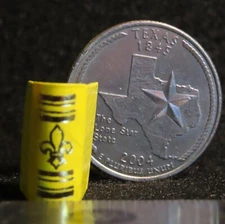 Book Gold on Yellow Embossed 1:12 P1006(1)YL Library School Doll Miniature Books