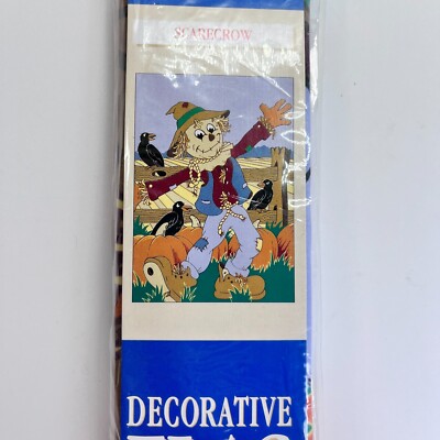 Meadow Creek Scarecrow Fall Thanksgiving Decorative  Flag 28 x40  New