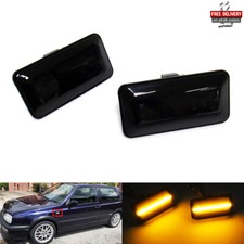 2x Black Side Indicator LED Repeater Light For Golf MK3 Vento Pre LCI Passat B3