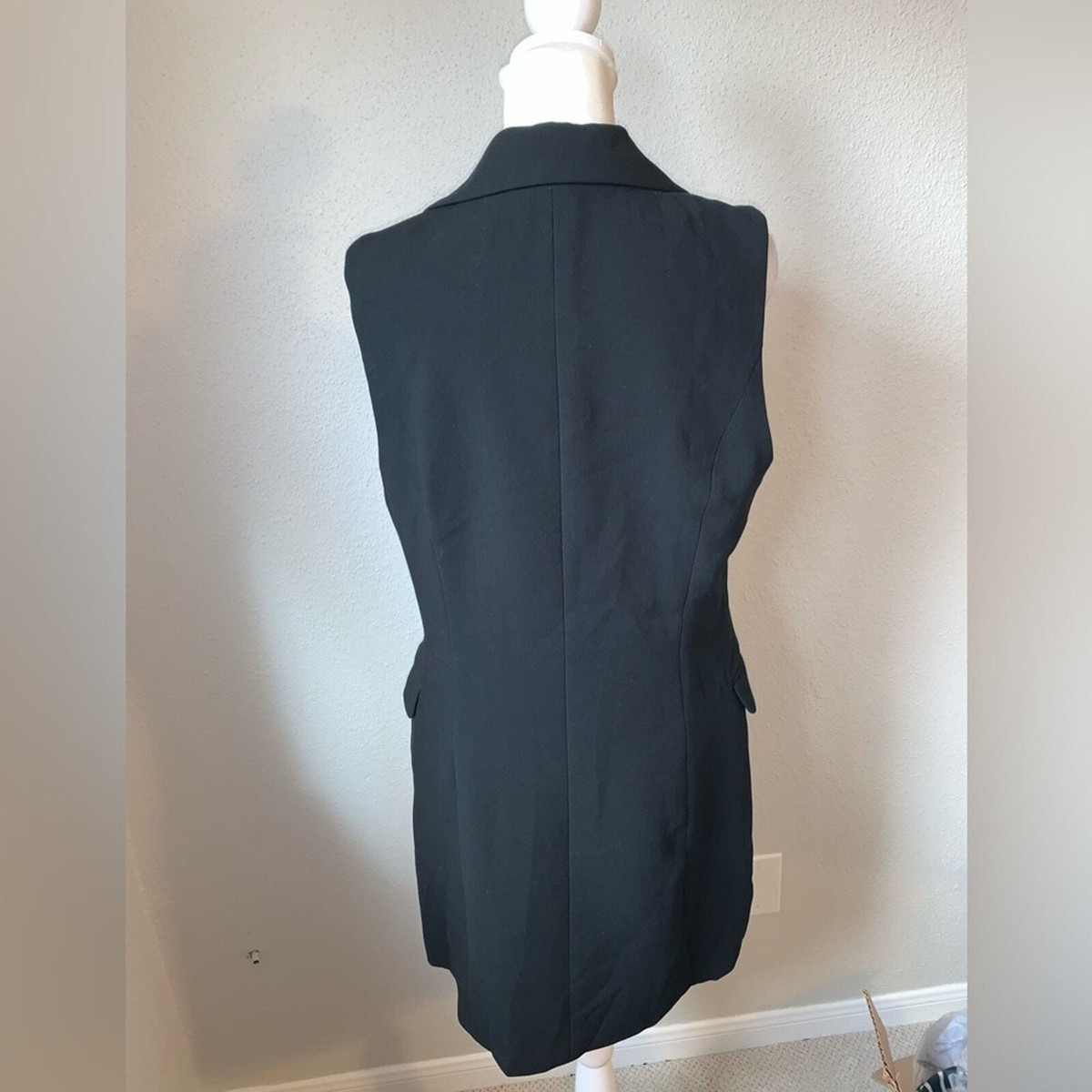 black halo rio blazer mini dress Navy Blue Camisole Dress with Mesh Hem main image 1