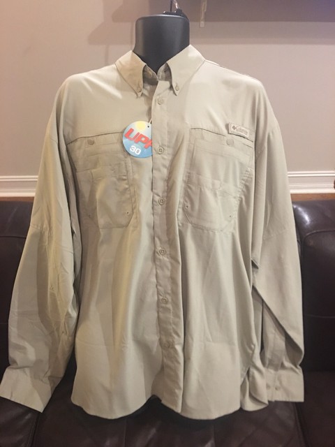 Columbia Pfg Bahama Vented Men S Fishing Shirt Xl Upf 30 For Sale Online