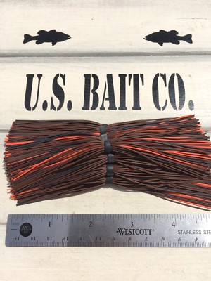 Bass Jig Skirts Living Rubber Lot Of 10 Color Brown Purple - Foto 6