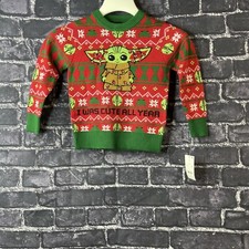 Baby Yoda 3T Star Wars 3T Mandalorian The Child Knit Ugly Sweater