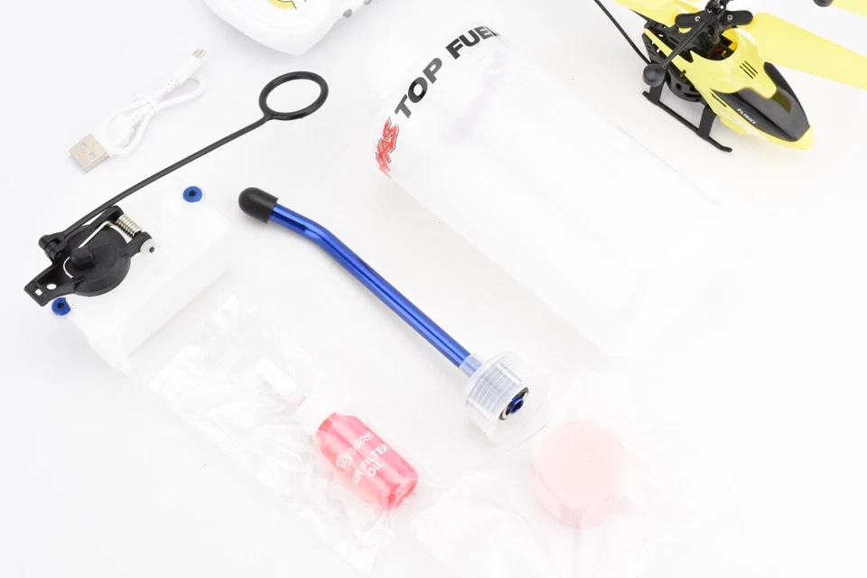 Fits Traxxas Jato 3.3 Fuel Bottle, Fuel Tank, Air Filter Oil Blue Anodized spout - Image 2 of 4