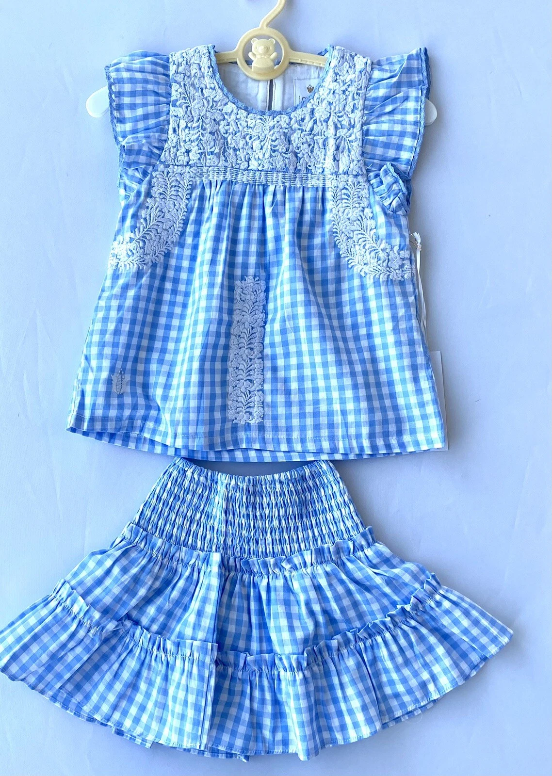 J Marie embroidered Juniper Set 4T Retail $136 Price $49 Blouse Skort